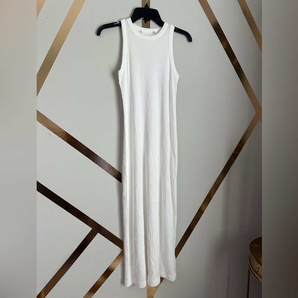 Sleeveless White Maxi Dress - Minimalist Tank Style